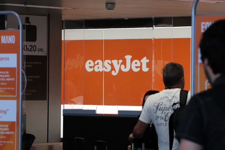 EasyJet check in counters in Barcelona airport T2C on July 1, 2022 (by Maria Asmarat)